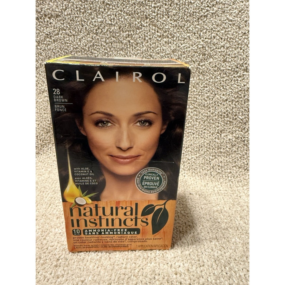 Clairol Natural Instincts‎ Hair Dye 4 Former 28 Dark Brown, Semi Perm Color